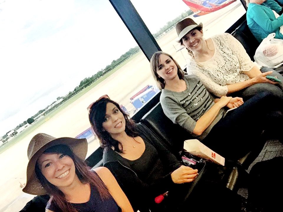 Four ladies waiting at the NOLA Airport